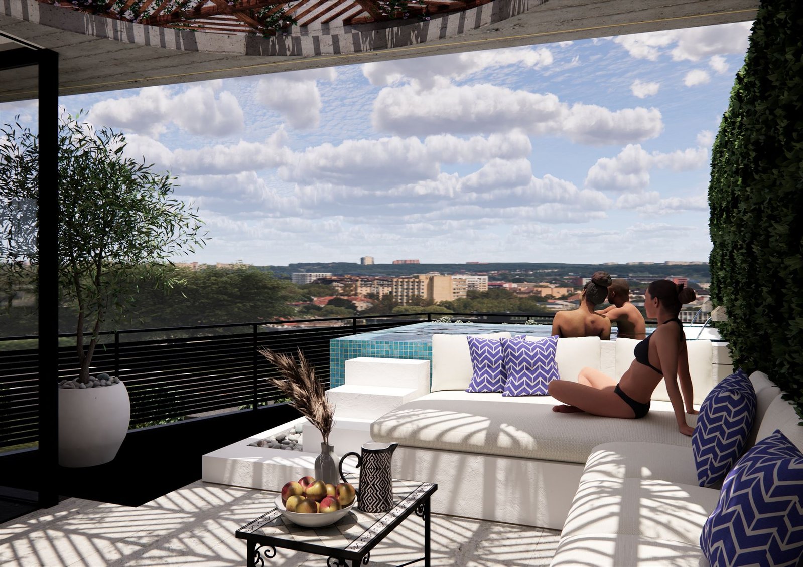 Casa La Pampa 4510, Terraza con pileta